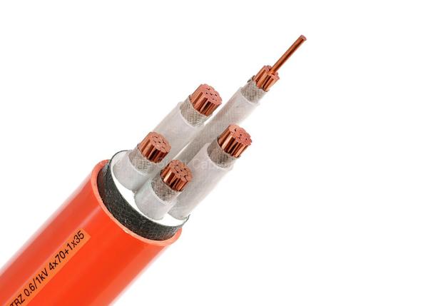 High Temperature Non Metallic Sheath 4x70+1x35 Sqmm Fire Rated  Lszh Power Cable