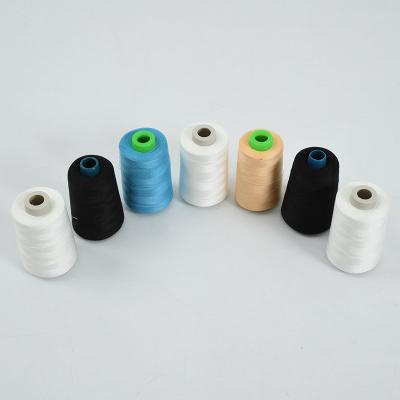 China 204 30s/2 403 Fiber 100 Polyester Yarn  High Strength White Yizheng For Sewing Thread for sale
