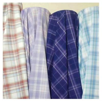 China Dyed Flannel 100 Polyester Filament Check Yarn Uniform Giguam Fabric With Construction for sale