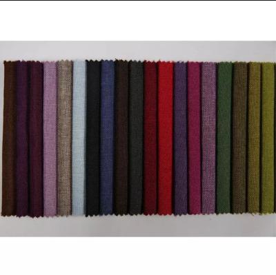 中国 Polyester Printed Textile Fabric Imitation Flax Seater Warp Knitted 380gsm 販売のため
