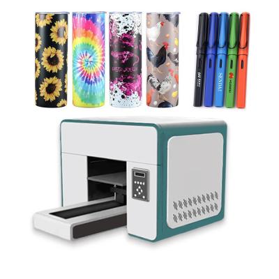 China Cup Cylinder Uv A3 Printer A3 Small Desktop Uv Flatbed Printer Acrylic Bottle for sale