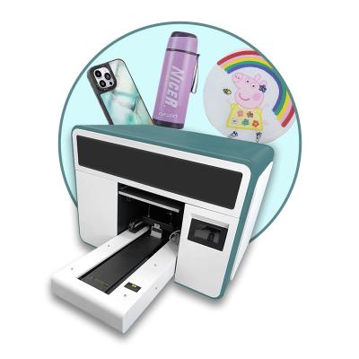 China A3 grootte UV Flatbed Inkjet Printer Led Flatbed Inkjet Waterfles Printing Machine Te koop