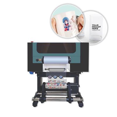 China 300mm Width UV DTF Printer AB Film Automatic UV Flatbed Varnish Printer For Glass Metal Sticker for sale