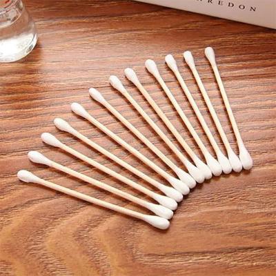 China Disposable Sterile Wood Stick Cotton Swabs Applied For Cleaning Machine for sale