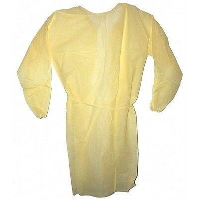 China Yellow Disposable Isolation Gown , Disposable Protective Gowns Fluid Resistant for sale