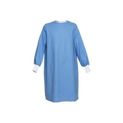 China Unisex PP PE Disposable Isolation Gown , Blue Waterproof Isolation Gown for sale