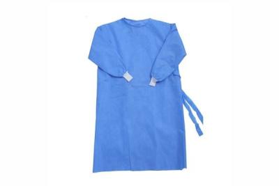China Dustproof SMS Isolation Gown Blue Color Excellent Abrasion Resistance for sale