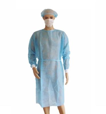 China Anti Alcohol Disposable Medical Gown Durable With Eastic / Knitted Cuffs for sale