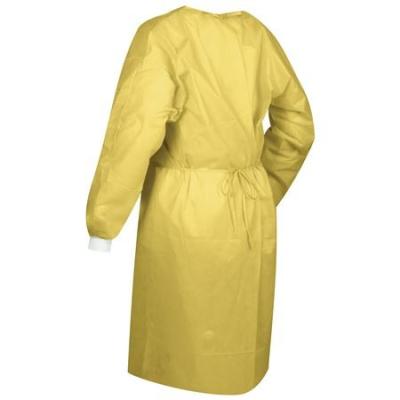 China Ultra Low Linting Disposable Surgical Clothing Yellow Color High Level Protection for sale