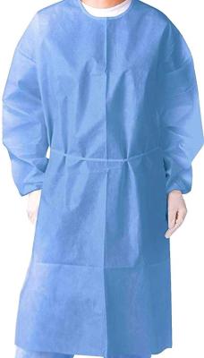 China Vestido plástico do PPE do isolamento do hospital confortável descartável descartável à venda