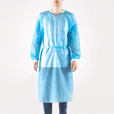 China Vestido médico del Ppe de la prenda impermeable de 40 G/M de la manga larga impermeable del aislamiento en venta