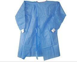 China Single Use Medical Isolation Gowns Blue Color Lightweight Soft Hand Feeling for sale