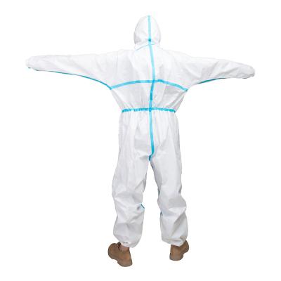 China Chemical Resistant Disposable Protective Suit Polypropylene Nonwoven Material for sale