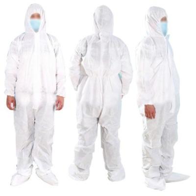China Customized Disposable Protective Suit , Disposable Work Suits White Color for sale