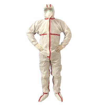 China Single Use Protective Coverall Suit Excellent Liquid Penetration Resistance for sale