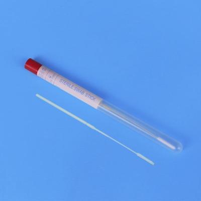 China Sticks Nasal Plastic Stick Nylon Flocked Medical Throat Disposable Sterile Swab for sale