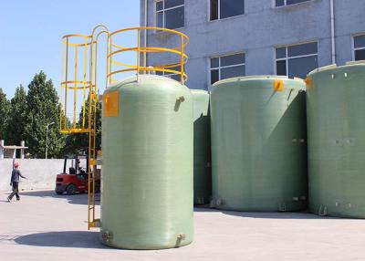 China Green Caustic Cylindrical Storage Tank Finely Processed 4000mm for sale