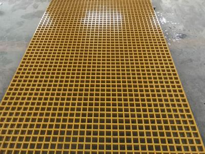 China Mesh Molded Yellow Frp Grp Grating Textile Dyeing Anti Slip 38mm for sale