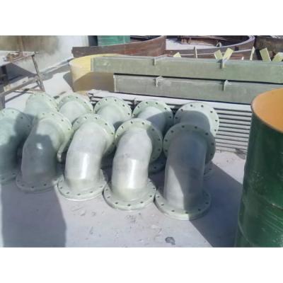 China Flanged Elbow Multi Purpose GRP FRP Pipe Fitting Customized Colors For Connection for sale