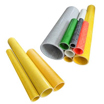 China Yellow 50mm FRP Round Tube Lightweight Non Leeching For Garden for sale