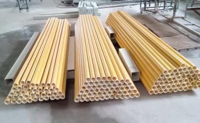 China Lightweight Plastic Pultruded Fiberglass Tube FRP GRP Hollow Round Bar for sale