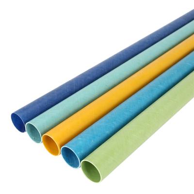 China High Strength Epoxy Fiberglass Insulation Tube Yellow FRP Winding Pipe for sale