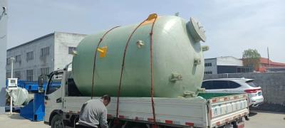China White Fiberglass Chemical Tanks Ammonia Storage Chemistry Mixer 1800mm*4080mm for sale