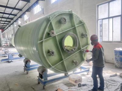 China Resistência de corrosão química 18m3 do tanque de armazenamento de Frp do misturador branco da química à venda