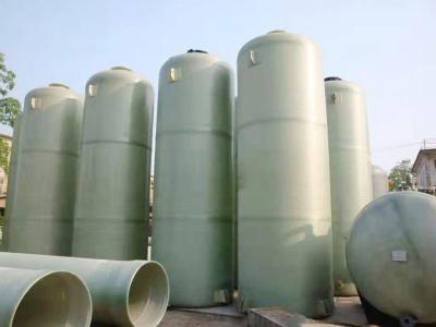 China 2CBM Fiberglass Storage Frp Water Tank Vertical For HCL And Chemicals for sale