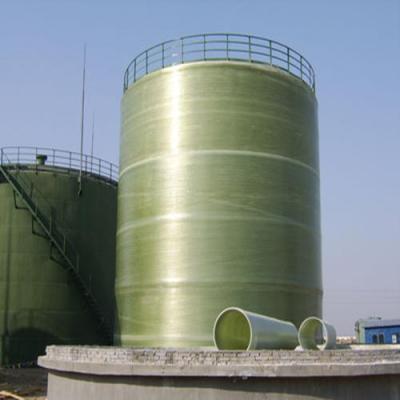 China Durable Antiseptic Cylindrical FRP Vertical Tank 4CBM For Industrial Water Storage for sale