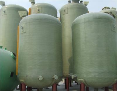 China 9CBM Fiberglass Water Pressure Tank 1800mm FRP Water Filtration Vessels for sale