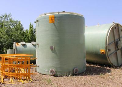 China High Strength 4m3 Frp Industrial Septic Tank Vertical Round Alkali Storage for sale