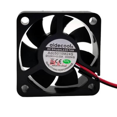China 12V PBT Brushless DC Cooling Fan 50x50x15mm Double Ball Bearing for sale