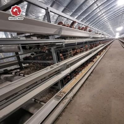 China Egg Chicken Poultry Farm 3 Tiers 4 Tiers H Type Automatic Battery System Chicken Layer Cage for sale