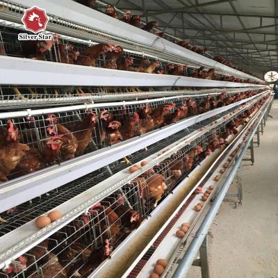 China 3-4 listete Reihen-Batterie-Schicht-Hühnerkäfig für Legehenne-Bauernhof ISO9001 auf zu verkaufen