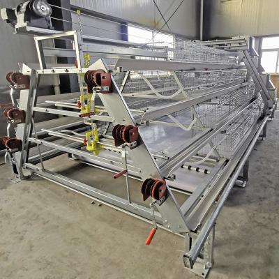 China Poultry Chick Rearing Cage , Battery 4 / 3 Tier Chicken Cage for sale