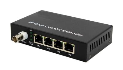 China 10 / 100M Ethernet to BNC Coax Converter 4ch Ethernet Ports 1 BNC for sale