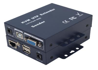 China FCC Approved 100M VGA Extender Over CAT5 With Audio KVM Adaptive for sale