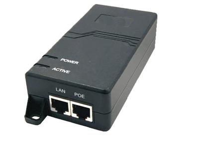 China Single Port 10/100/1000M Gigabit POE Injector 60W By Cat5 5e 6 for sale