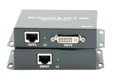 China 1080P 60m Cat5e DVI Extender Over IP Video Network Cable Lan for sale