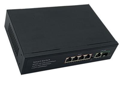 China Interruptor de la fibra de Ethernet del POE del gigabit de 4 puertos del POE con 1 puerto del Uplink del puerto 1 de SFP en venta