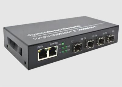 China 850nm Ethernet Fiber Switch With 2 10/100/1000TX Ethernet + 4 1000FX SFP Ports for sale