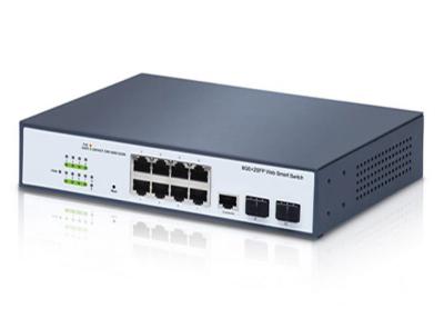 China 14.89Mpps L2 Ethernet Fiber Switch With 2 1000 SFP Ports 8 1000 Ethernet Ports for sale