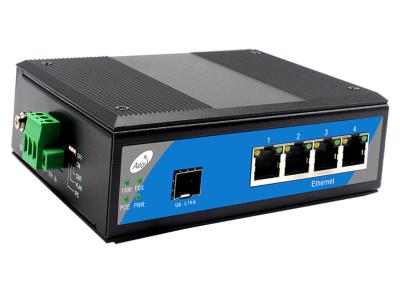 China Single Mode Single Fiber SFP Fiber Switch With 1 SFP Slots And 4 Ethernet Ports for sale
