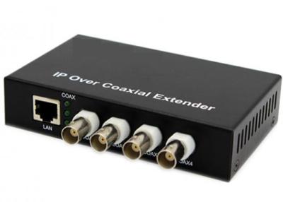 China EOC Ethernet Over Coax Extender 10/100mbps 2km 1 Ethernet And 4 BNC Ports Over Coax Cable for sale