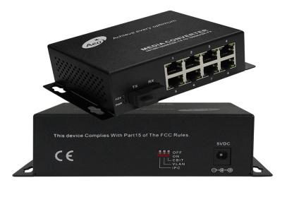 China 10/100Mbps Commercial Media Converter 1 Fiber 8 Ethernet POE Port for sale