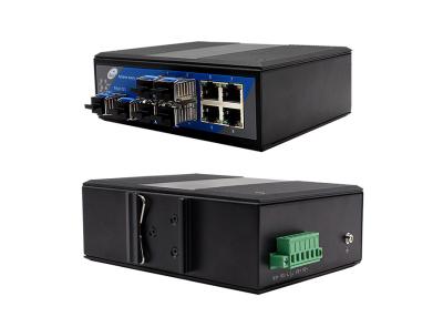 China 10 Ports Ethernet SFP Fiber Switch with 6 SFP Slots and 4 Ethernet Ports for sale