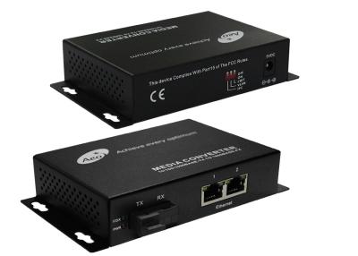 China Two Ethernet Port Commercial Media Converter , Fiber Optic Media Converter Single Mode for sale