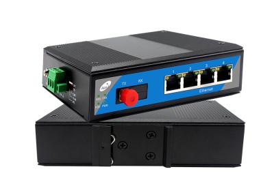 China Fanless 1310/1550nm Fiber POE Switch 4 POE 1 SC Optical Port for sale