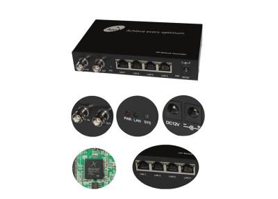 China 10/100Mbps Ethernet Over Coaxial Converter , 95Mbps POE To BNC Converter for sale